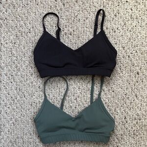 SOLD. Black and Green Bralette Set